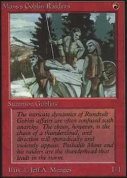 MTG magic cards 1x Mons's Goblin Raiders Beta Light Play, English - Image 1