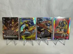 Digimon TCG - WarGreymon Cards Set Of 4 - ST15-12 BT4-048 BT2-065 EX1-009 NM - Image 1