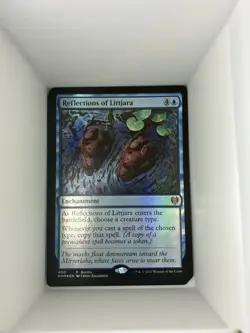 Reflections of Littjara MTG Foil Enchantment Card Kaldheim. M12 - Image 1