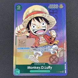 Monkey D Luffy P-037 1st Anniversary Tournament STAMP Promo Holo One Piece Card - Image 1