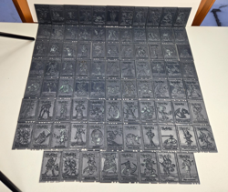 Vintage 1996 Lot of 85 Yu-Gi-Oh! Black Plastic Tile Cards - Image 1