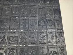 Vintage 1996 Lot of 85 Yu-Gi-Oh! Black Plastic Tile Cards - Image 4