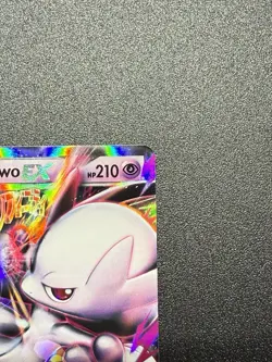 Pokemon M Mega Mewtwo EX Ultra Rare Holo TCG Card 64/162 XY Breakthrough - Image 3