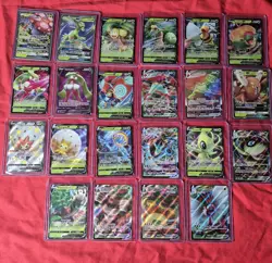 Pokemon Tcg 22 Grass Type Ultra Rare Card Lot Rainbow Gx V Vmax Unplayed - Image 1