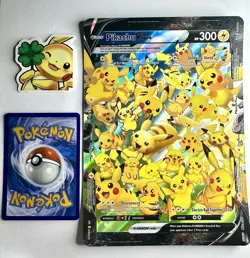 Pikachu V-UNION - Jumbo Oversized Cards Pokemon Trading Card TCG - Image 1