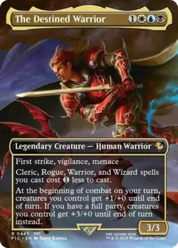 ~ The Destined Warrior (Borderless) ~ NM Foil ~ Commander: FINAL FANTASY ~ MTG ~ - Image 1