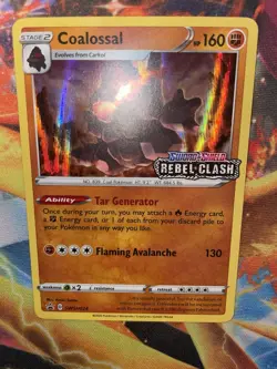 Pokemon Card Coalossal SWSH024 Black Star Promo STAMPED Rebel Clash Near Mint - Image 1