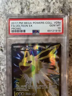 Jolteon EX 28a/83 Holo Full Art Promo Card Mega Powers Collection, PSA 10 - Image 5