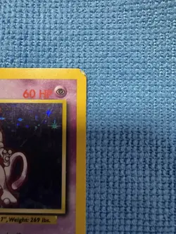 Pokemon TCG Base Set Mewtwo Holo Card 10/102 Vintage Rare MP/HP Unlimited 1999 - Image 2