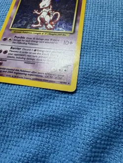 Pokemon TCG Base Set Mewtwo Holo Card 10/102 Vintage Rare MP/HP Unlimited 1999 - Image 3