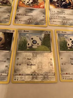 Lot Of 14 Aron Lairon and Aggron Pokemon Cards - Image 5