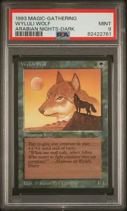 Wyluli Wolf (Dark) - Arabian Nights - MTG - MINT - PSA 9 - POP 16 - Image 1
