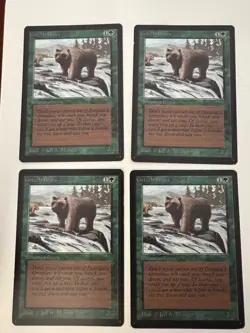Magic the Gathering MTG Grizzly Bears Beta LP- Playset (4) (Beta Bob) - Image 1