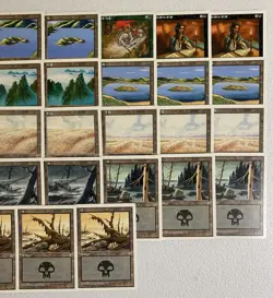 MTG Portal Three Kingdoms P3K Chinese Japanese Lot of 35 Lands HP/MP/NM A1W2 - Image 3
