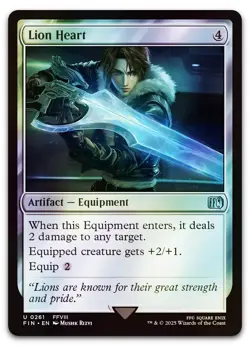 Lion Heart #261 (Foil) (NM) Final Fantasy FIN Magic MTG - Image 1