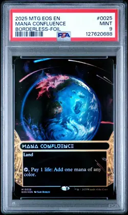 Mana Confluence (0025 (Borderless) Edge of Eternities: Stellar Sights Foil PSA 9 - Image 1