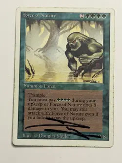 Force of Nature Revised HP signed by Douglas Shuler MTG Magic a - Image 1