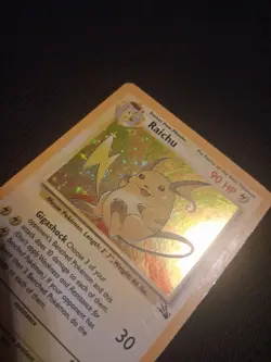 Raichu 14/62 Holo Rare Pokemon 1999 WOTC Fossil Set-MP - Image 3