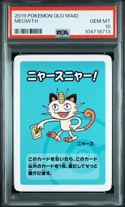 2019 POKEMON OLD MAID MEOWTH PSA 10 - Image 1