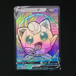 Pokemon Jigglypuff Stain Glass Custom Made Fan Art Holo - Image 1