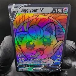 Pokemon Jigglypuff Stain Glass Custom Made Fan Art Holo - Image 2