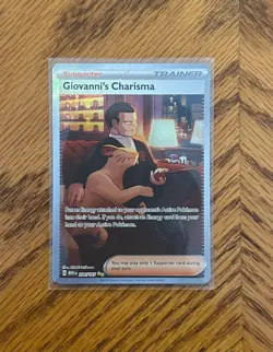 2023 Pokemon 151 Giovanni's Charisma 204/165 Secret Art Rare SAR NM - Image 1