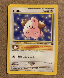 2001 CLEFFA BLACK STAR PROMO #31 POKEMON TCG NM - Image 1