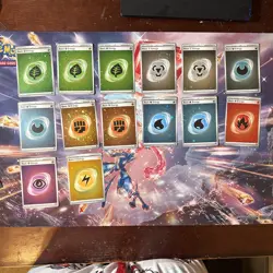 Pokemon 151 Cosmos Holo Energy Lot (14x) NM Most With Swirls - Image 1