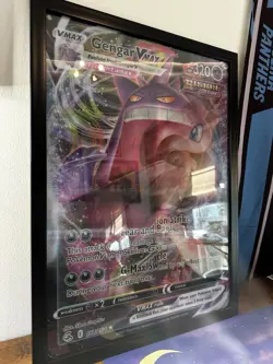 Pokemon Fusion Strike Gengar / Mew VMAX 3D Lenticular Poster FRAMED - Image 1