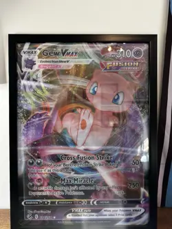 Pokemon Fusion Strike Gengar / Mew VMAX 3D Lenticular Poster FRAMED - Image 2