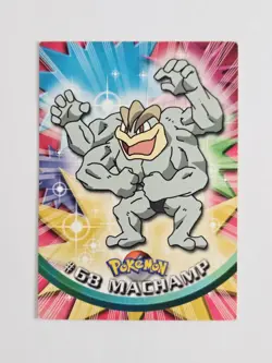 Pokemon Topps Holo #68 Machamp TV Animation Edition Blue Logo - LP - Image 1