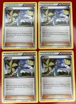 4X Pokemon TCG Winona 96/108 XY Roaring Skies Regular Supporter Uncommon 2015 LP - Image 1
