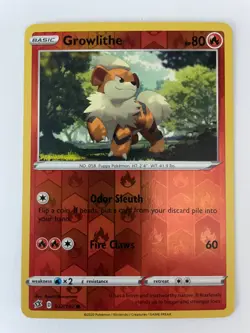 Reverse Holo Growlithe 027/192 Common Rebel Clash Pokemon TCG NM/MT - Image 1