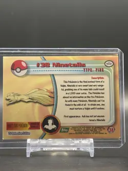 Topps Pokemon Ninetails #38 TV Animation Edition Non Holo Green Logo 1999 NM - Image 2
