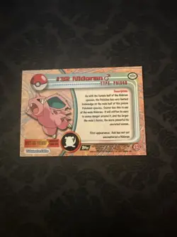 1999 Topps Pokemon TV Nidoran #32 Black Logo - Image 2