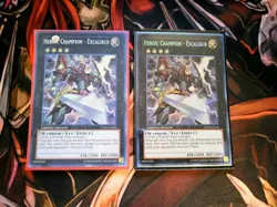 YUGIOH TCG 3X HEROIC CHAMPION EXCALIBUR CT09-EN002 SECRET LIMITED EDITION - Image 1