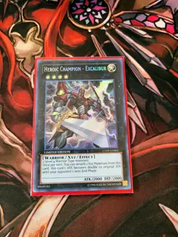YUGIOH TCG 3X HEROIC CHAMPION EXCALIBUR CT09-EN002 SECRET LIMITED EDITION - Image 2