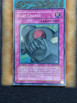 Yugioh Clay Charge DP1-EN030 Super Rare 1st Ed NM - Image 1