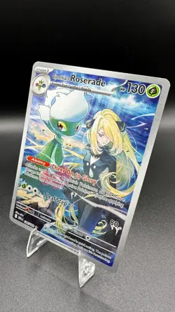 Pokemon Cynthia's Roserade 184/182 Illustration Rare IR Destined Rivals TCG Card - Image 3