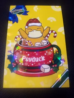 Pokemon 2024 Card Database Christmas Set Psyduck Cracked Holo Peru US Seller - Image 1