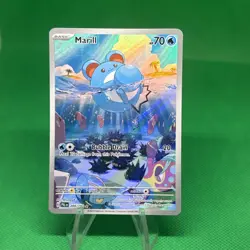 Pokemon TCG Marill Illustration Rare Holo Card 204/193 Paldea Evolved - Image 1