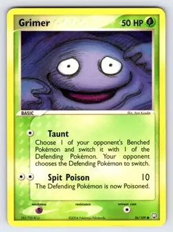 Grimer 56/109 2004 EX Team Rocket Returns Pokemon Card TCG Nintendo Common Lp/Mp - Image 1