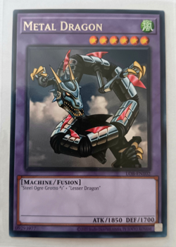 Yugioh Card Metal Dragon LOB-EN102 Rare NM - Image 1