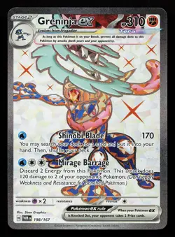 Greninja ex 198/167 Ultra Rare Twilight Masquerade Pokemon Card - Image 1