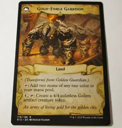 MTG Golden Guardian / Gold Forge Garrison Rivals Of Ixalan Magic The Gathering - Image 2