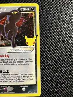 Pokemon TCG Celebrations Umbreon Gold Star Card 17/17 Near Mint Condition - Image 2