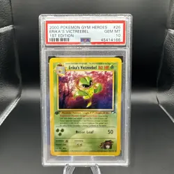 2000 POKEMON GYM HEROES 1ST EDITION #26 ERIKA'S VICTREEBEL PSA 10 - Image 1