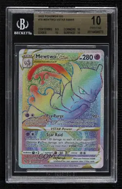 Rainbow - Mewtwo VSTAR Pokemon Sword & Shield Pokemon Go BGS 10 PRISTINE - Image 1