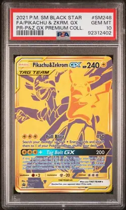 PIKACHU & ZEKROM GX Sun & Moon Promo #SM248 PSA 10 Pokemon [Nostalgium] - Image 1