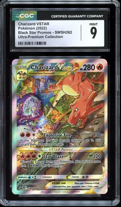Pokemon Charizard VSTAR SWSH262 Black Star Promo UPC CGC 9 MINT - Image 1